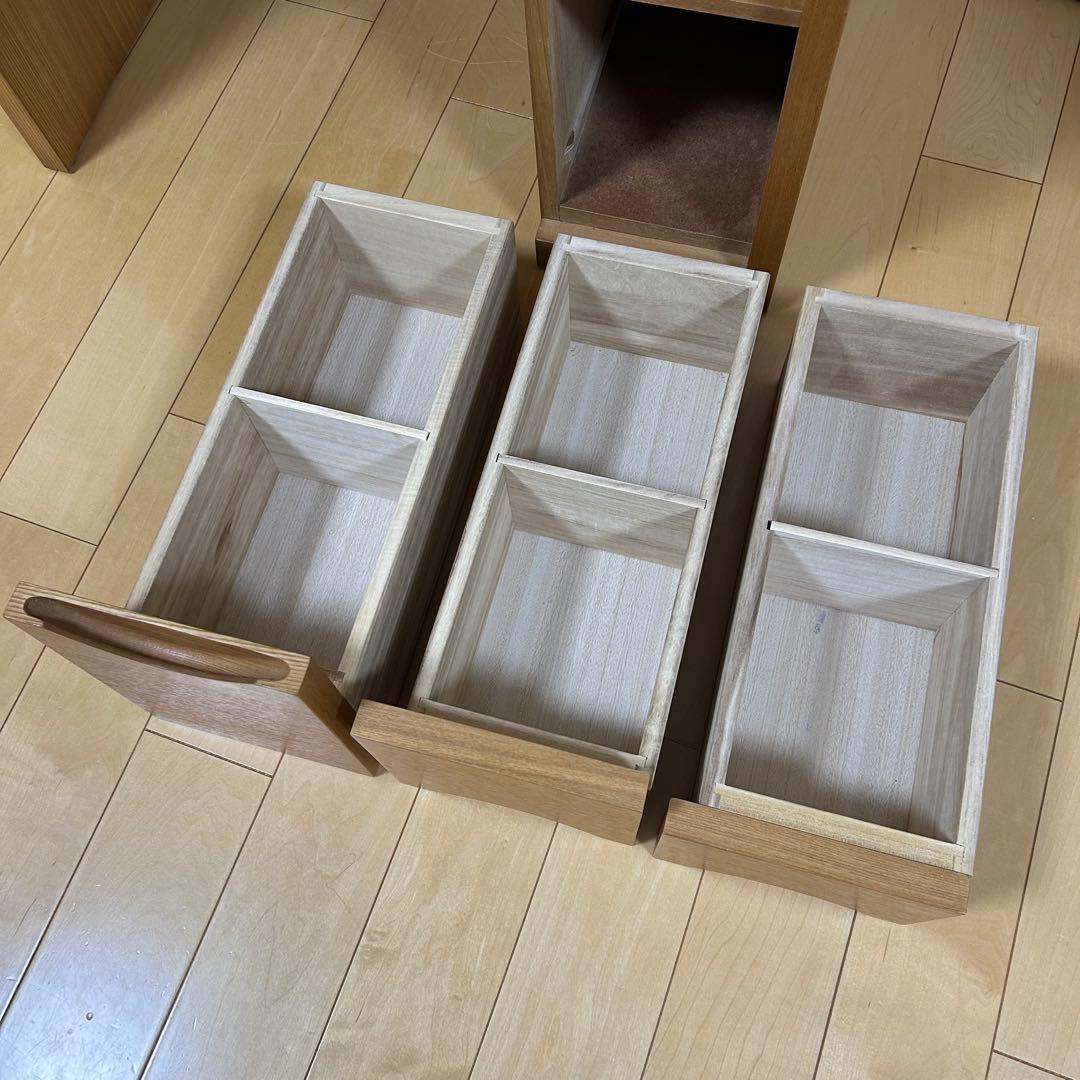 天然木　アルダー　デスクドレッサー　2wayドレッサー　化粧台　家具の大丸