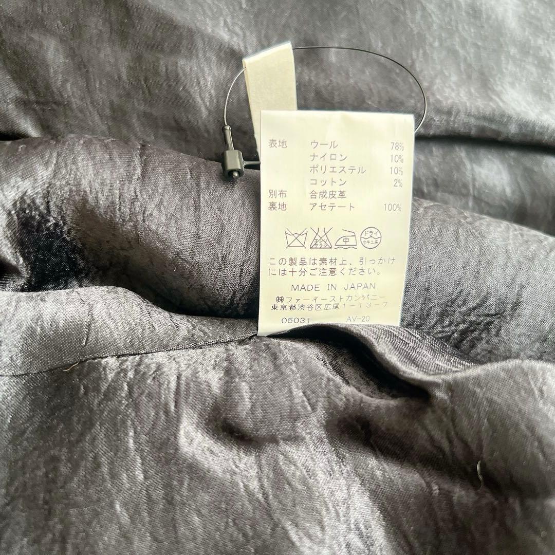 allureville　ツイードノーカラーコート　ジャケット　金ボタン　2