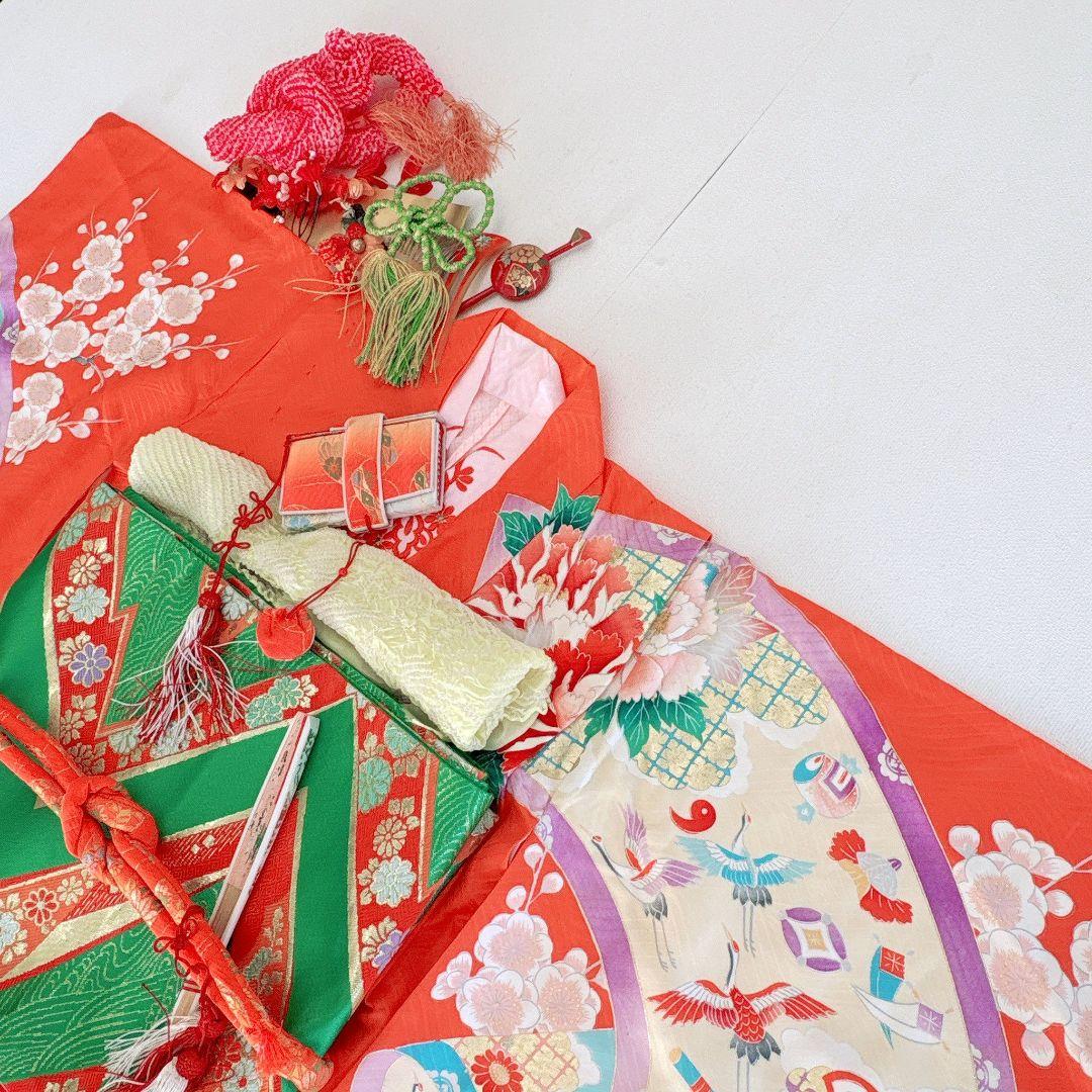 フルセット　七五三７歳女の子　着物　花御所　源氏車　51932