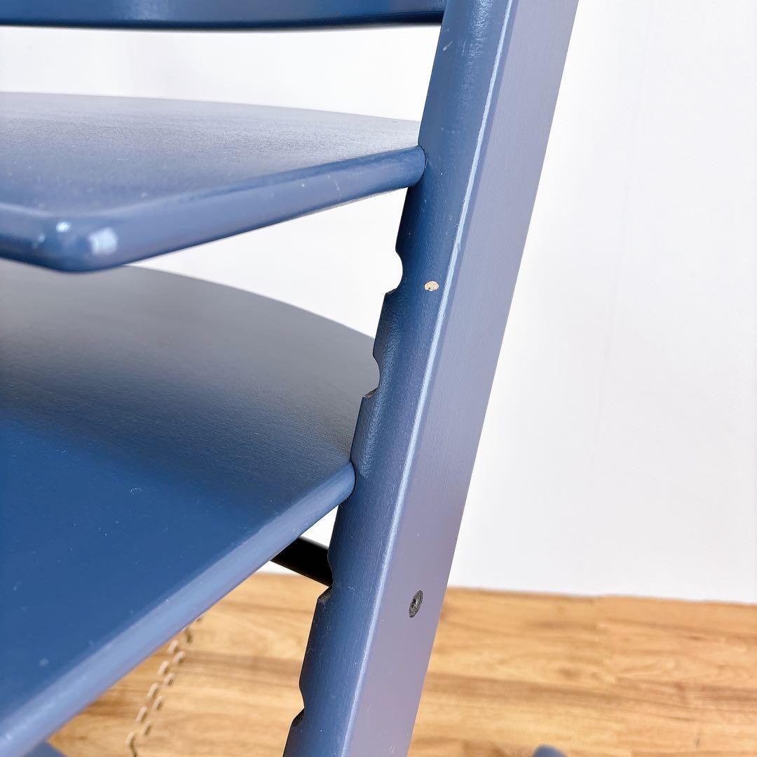 良品　ストッケ　トリップトラップ　廃盤カラー　ダークブルー　ベビーチェア