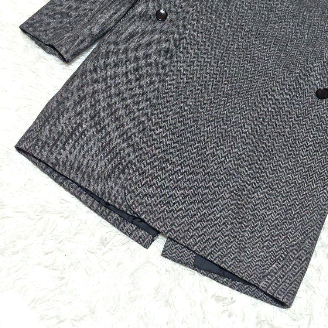 未使用級　アンコロック　ヘリンボーン　ウールコート　ユニセックス　ラップ