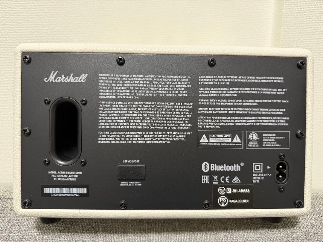 【ジャンク品】Marshall Acton II ワイヤレススピーカー　クリーム
