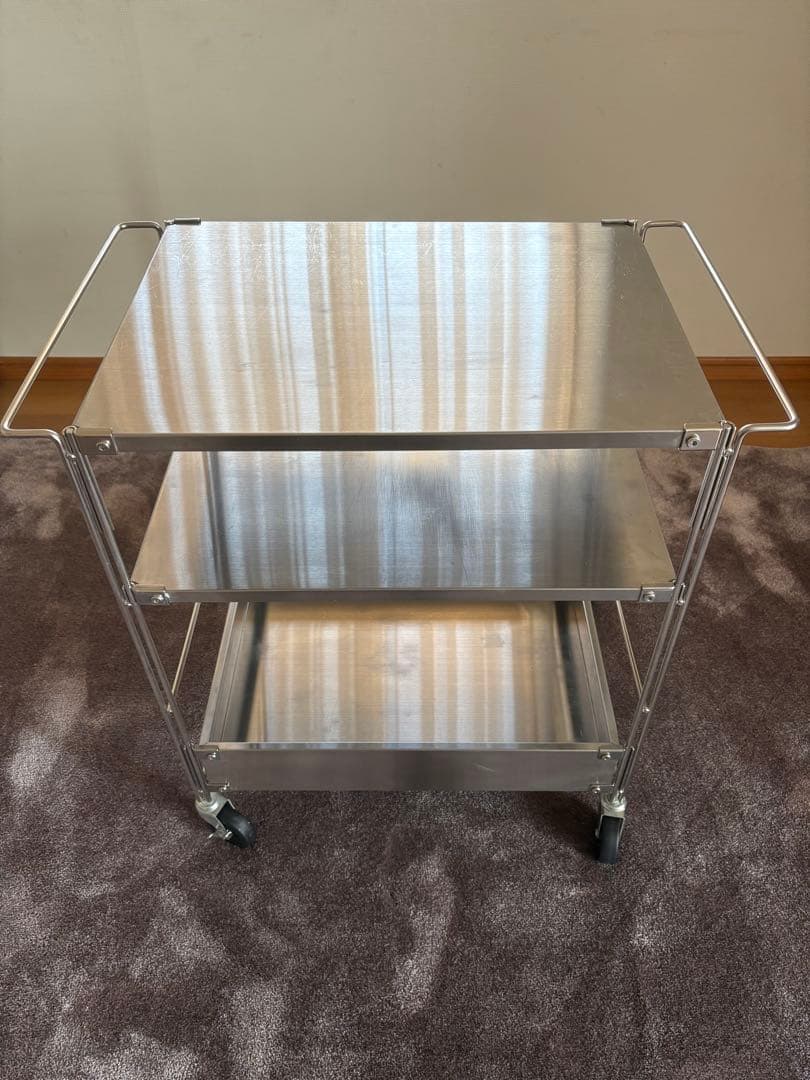 無印良品　MUJI 　ステンレスシェルフワゴン