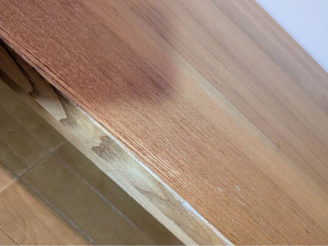 ■送料込■無印良品 木製ローテーブル 引出し タモ センター机デスクダイニング