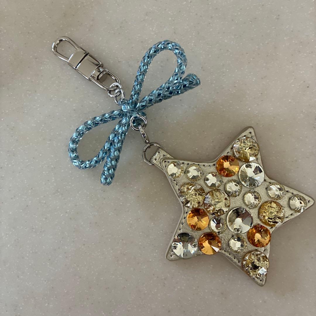 【美品】ANTEPRIMA 星型チャーム ラ ミア シェルタ ブルーシルバー