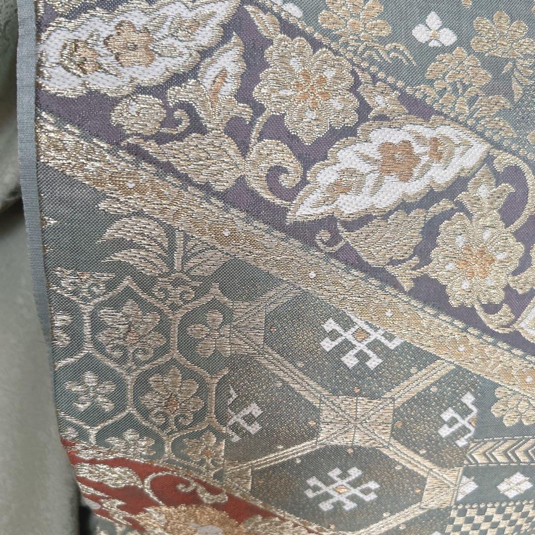 色無地➕長襦袢フルセット　着物　正絹　地紋　唐草　華やか　入学式　卒業式p4