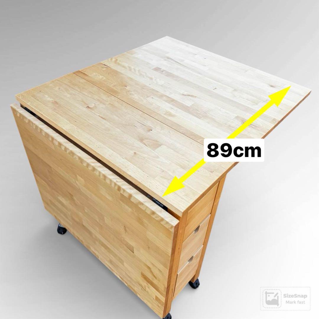 IKEA NORDEN ノールデン ゲートレッグテーブル バーチ キャスター付