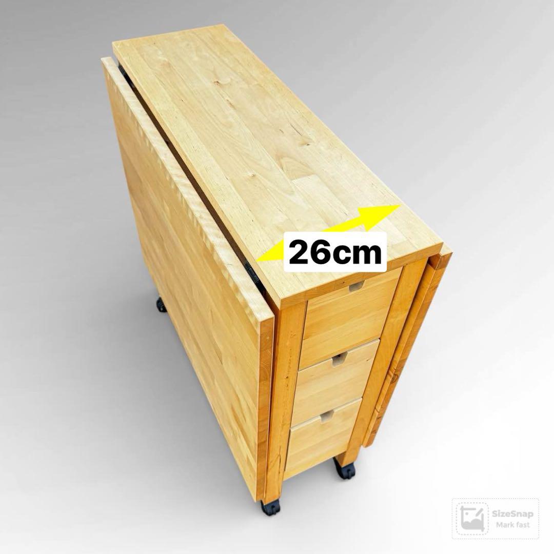 IKEA NORDEN ノールデン ゲートレッグテーブル バーチ キャスター付