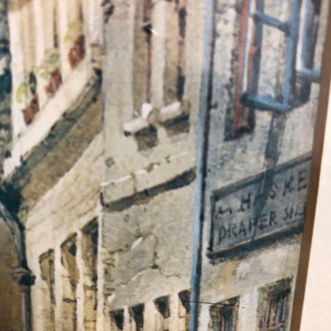 イギリス ダービー ダービシャー 額入り 風景画 イギリス購入 チャーチ