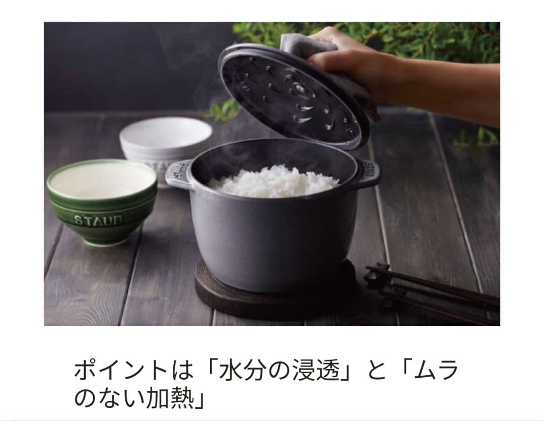 【新品未使用】STAUB 『ラ・ココット de GOHAN』 グレー　M16