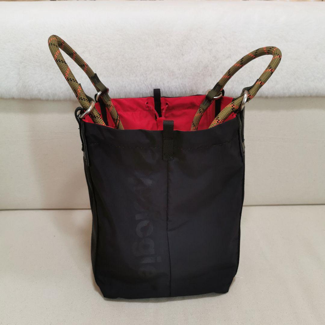 Topologie ミニ トートバッグ レッド 赤いナイロンショルダーバッグ