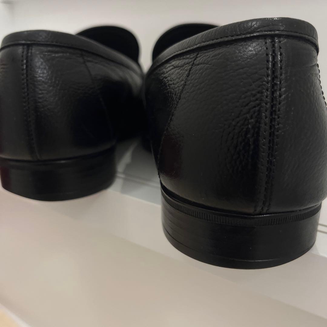 SF-10.【USED 極美品】フェラガモ・メンズ 黒色ビジネス靴8.5EEE