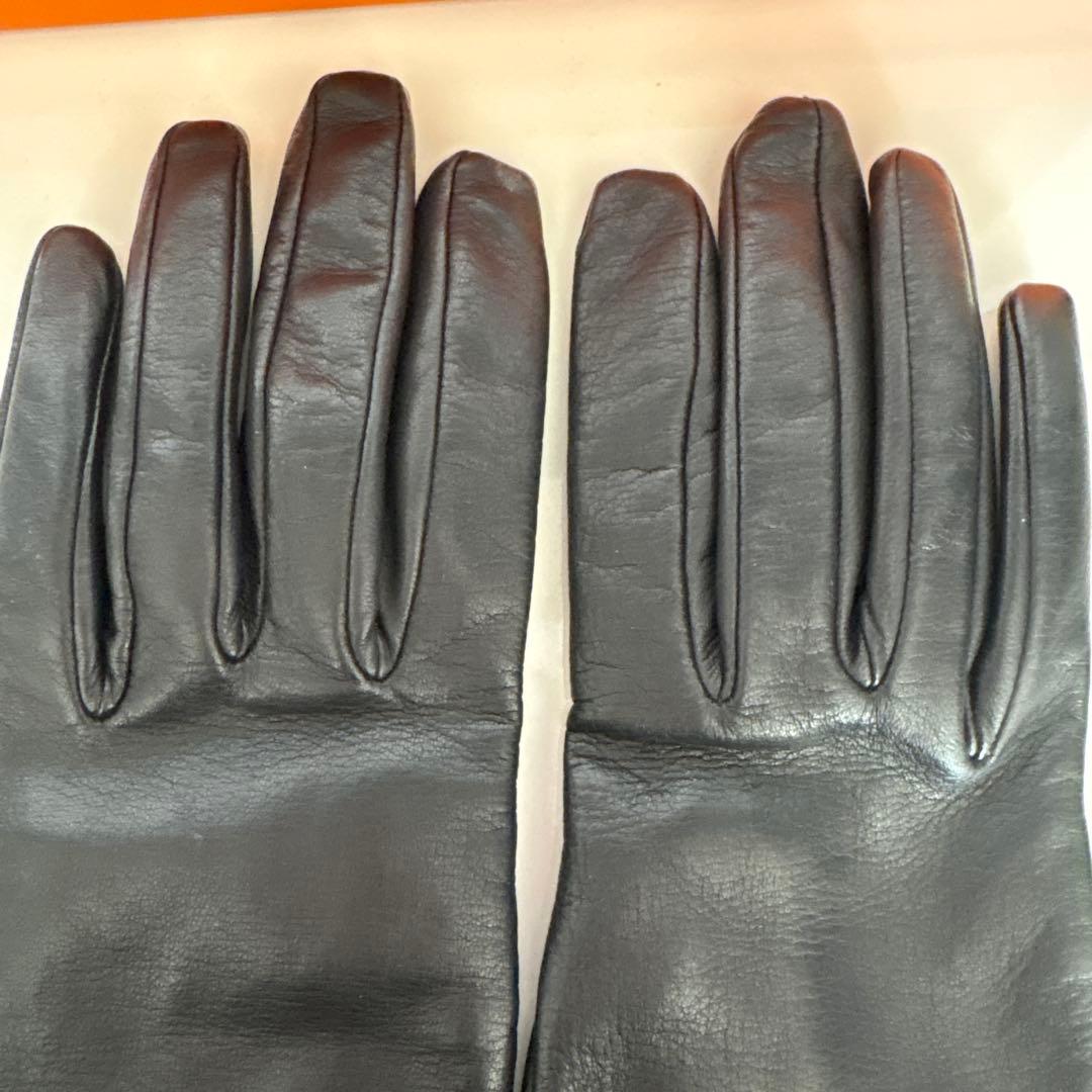 エルメス☆ケリーファーレザー手袋BLACK