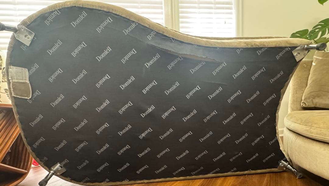 Domicilコーナーソファ ベージュ ファブリック　 ベルベット調 H035