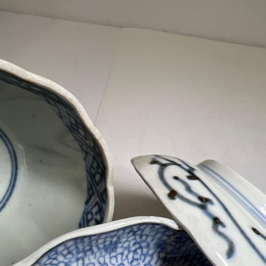 古伊万里　染付　蛸唐草等　東な7-1221①