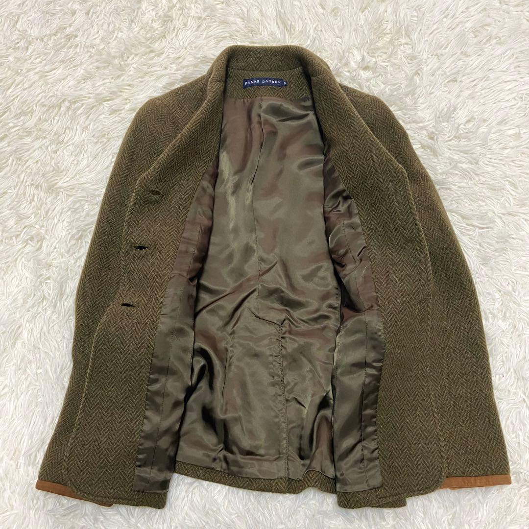 美品　RALPH LAUREN ラルフローレン　ヘンリーボーンジャケットツィード