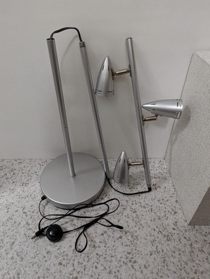 ビンテージ 90s メタル フロア スタンドライト 3灯 スペースエイジ Y2K