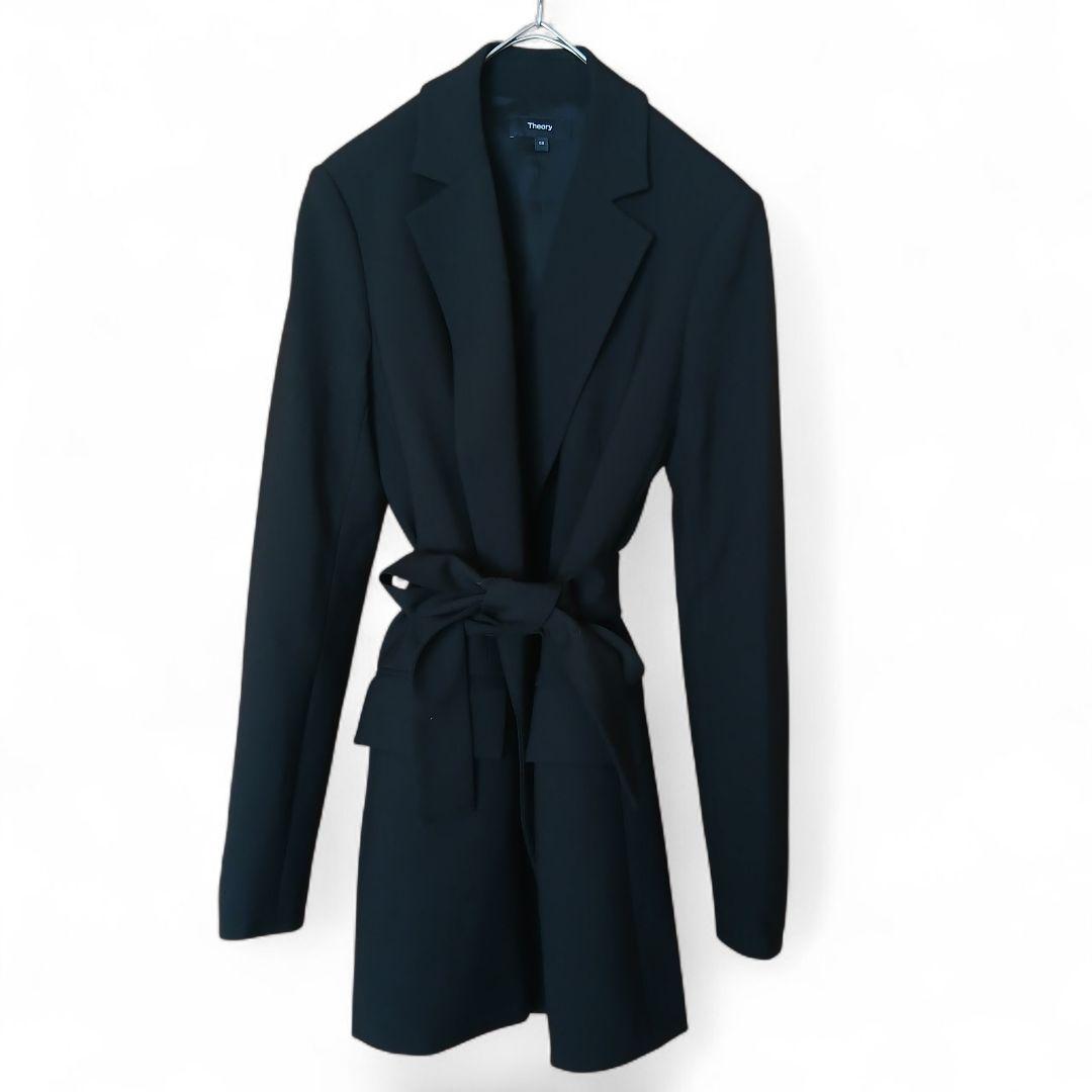 【未使用級】【Theory】22AW Saxony ベルト付きラップジャケット