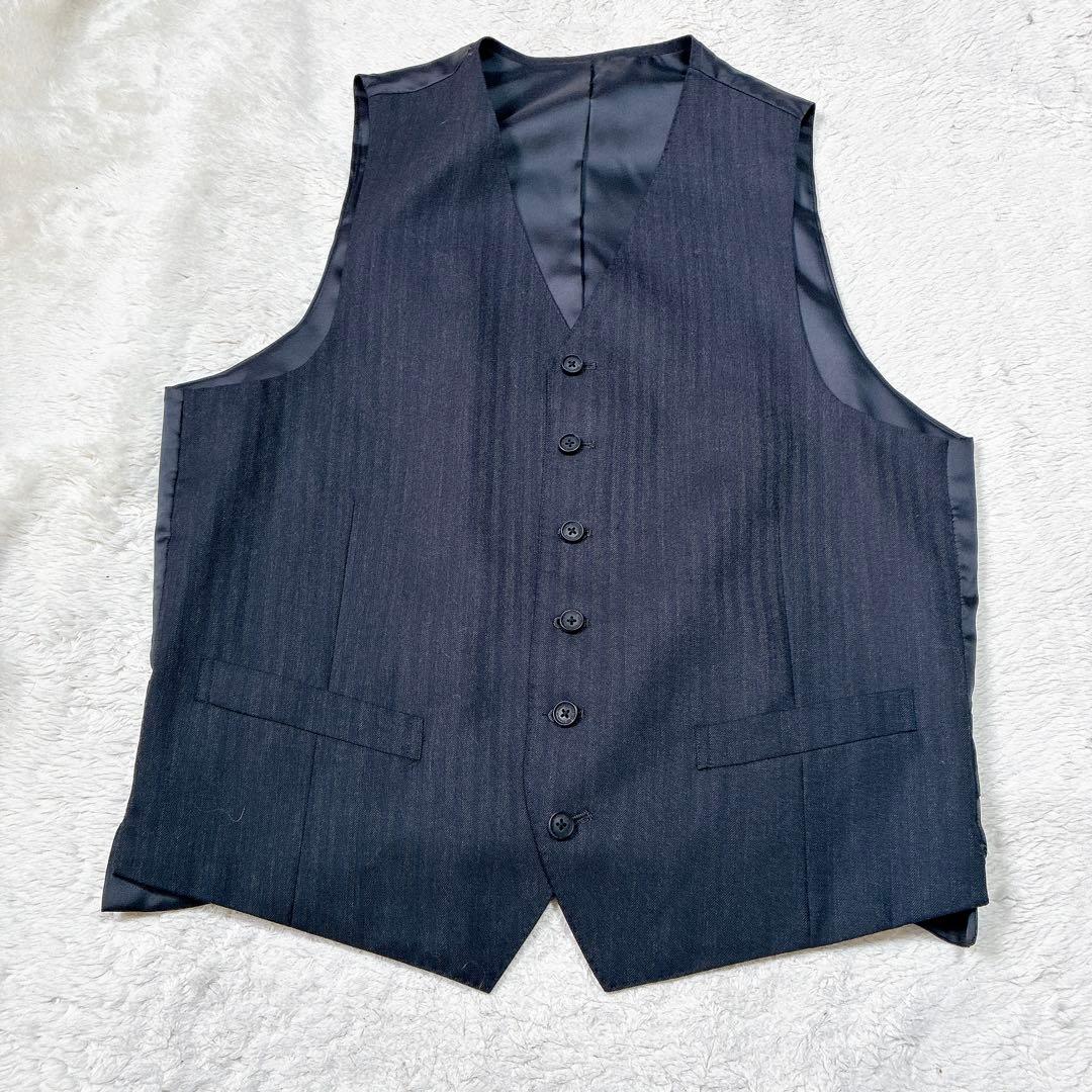 メンズ　ティノラス　スーツセットアップ　スリーピース　LL ストライプ