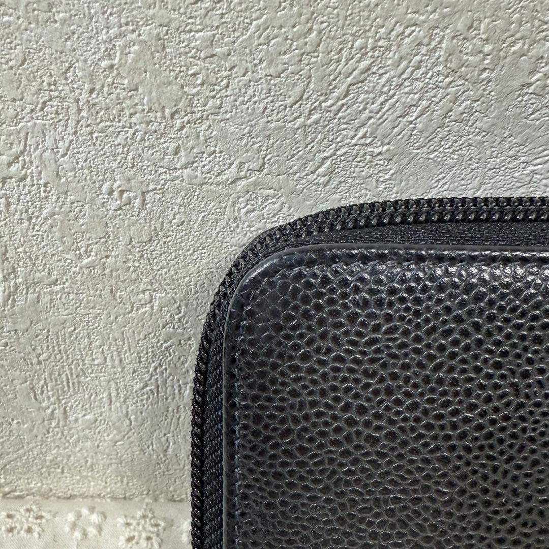 CHANEL シャネル ココマーク キャビアスキン 長財布 極美品8879209