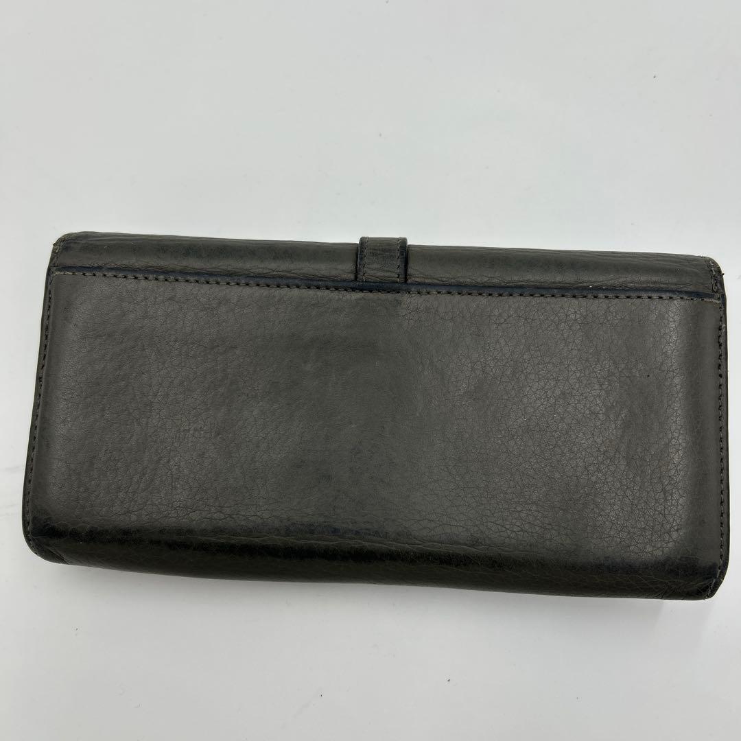 GUCCI 長財布　レザー　ホースビット　ロゴ　グレー　財布