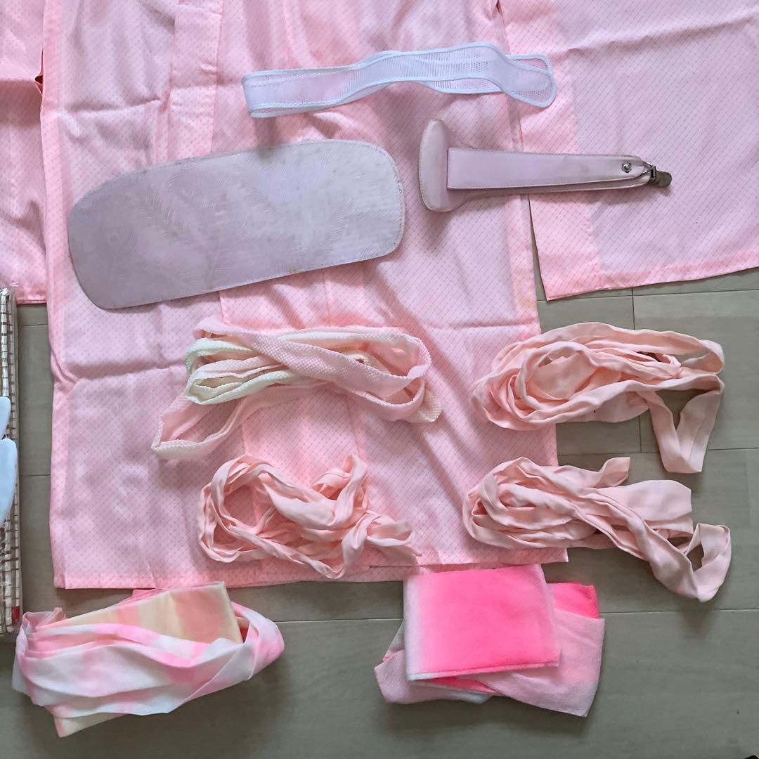 ★底値！百貨店購入7歳七五三フルセット青花柄 着物長襦袢紐小物和装一式セット★