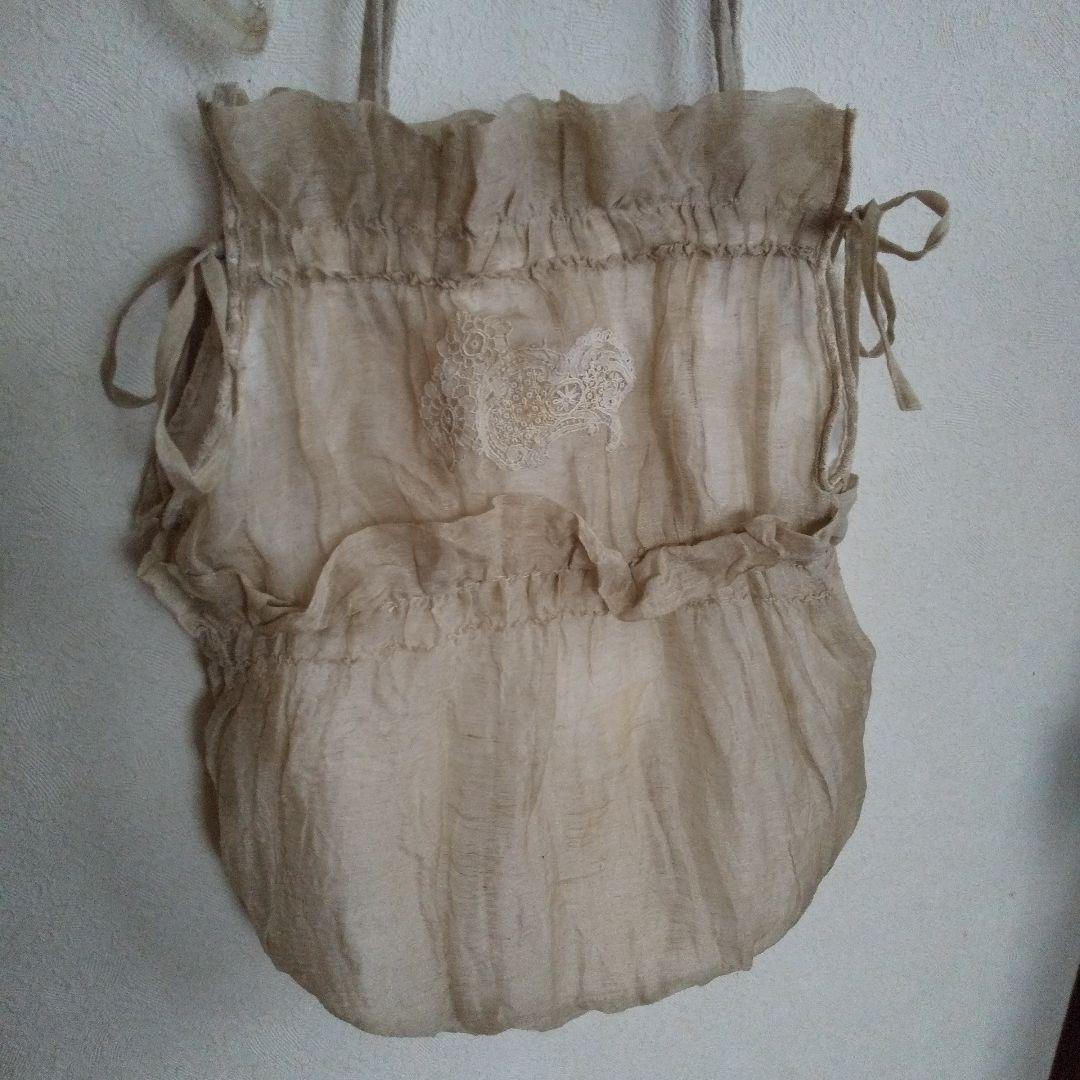 フランスアンティーク素材のシャビーな布バック