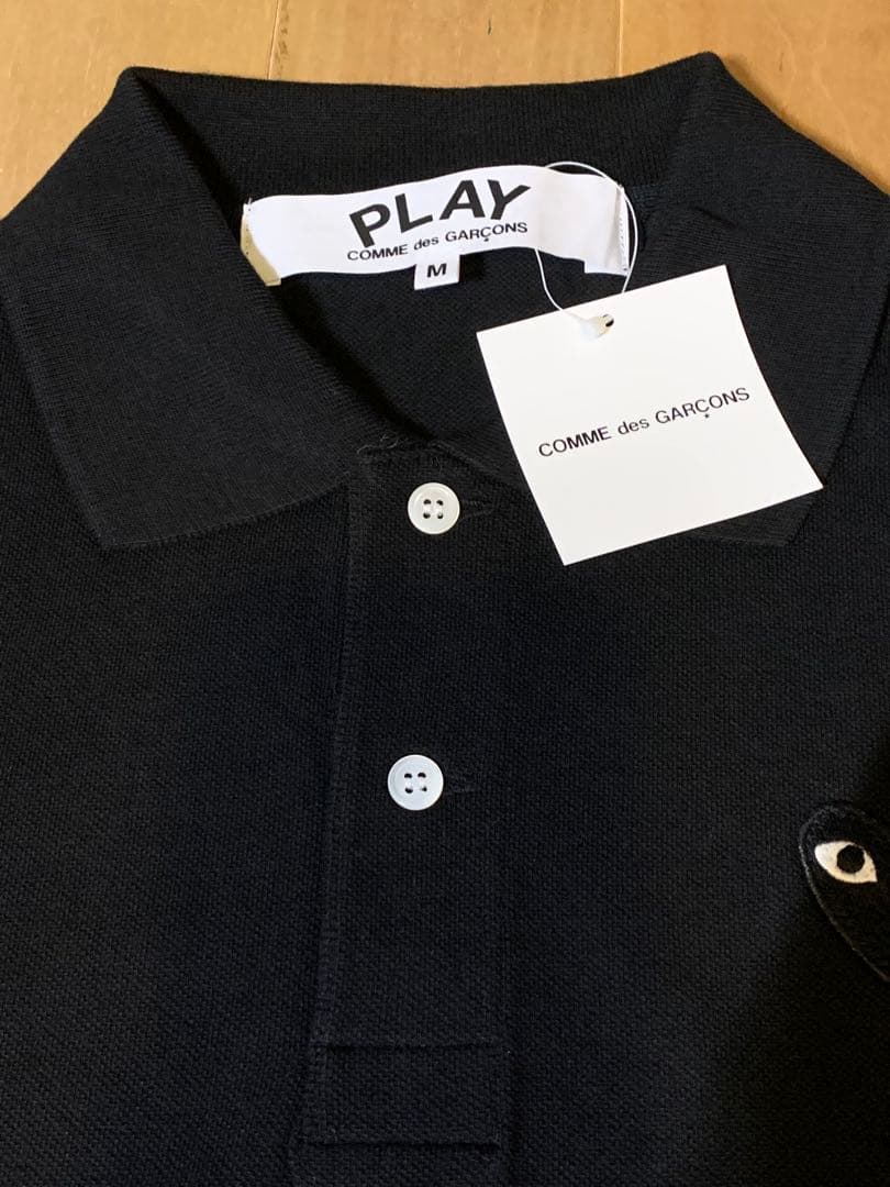 【新品】PLAY COMME des GARCONS 黒 ポロシャツ M