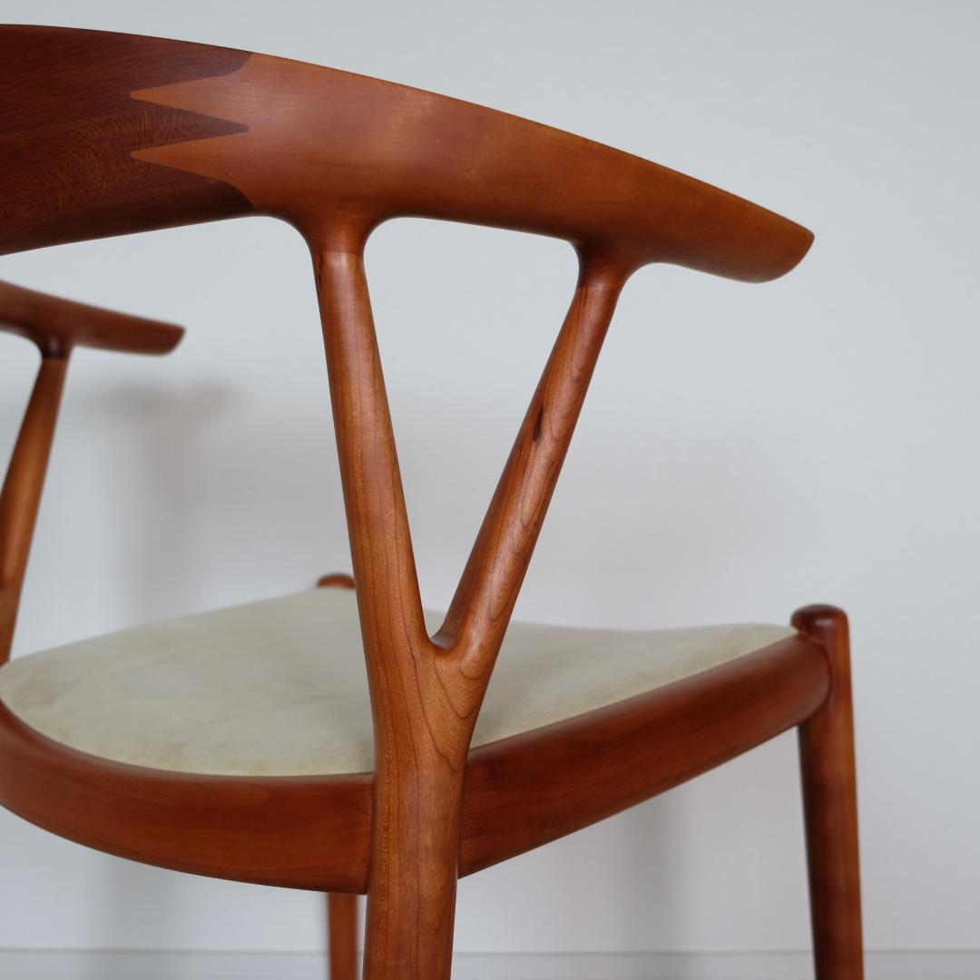 SPS隊長様 【美品｜メンテ済み】Vチェア　家具蔵（KAGURA）　チェリー材①