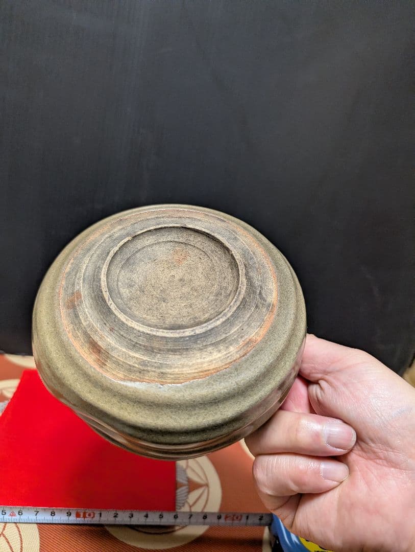 金色 陶器 丸型 茶道具水指