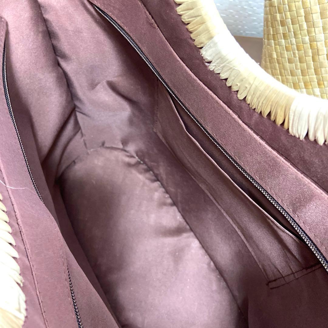 新品ハワイから到着したて　ラウハラバッグ　人気ウッドサークル持ち手ラウハラトート