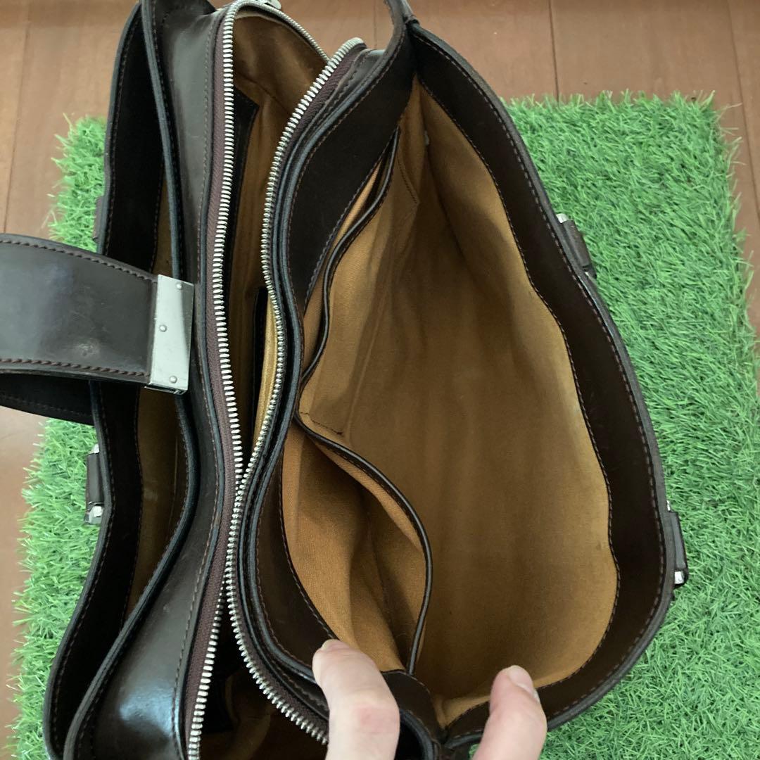 万双　ビジネスバッグ　ブライドル　シングル天ファスナー