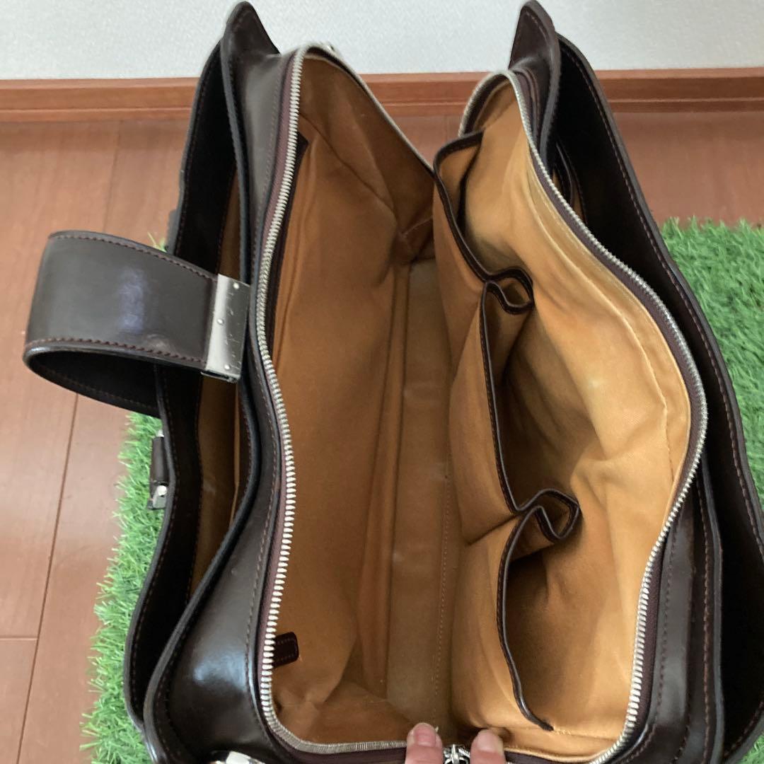 万双　ビジネスバッグ　ブライドル　シングル天ファスナー