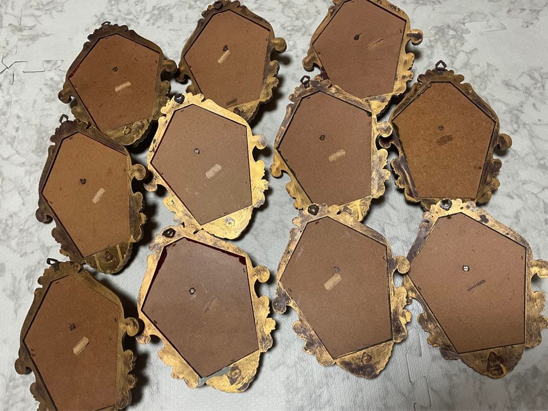 11枚セット　天使のフレーム　イタリア　ディポセ　3D立体的天使　ヴィンテージ