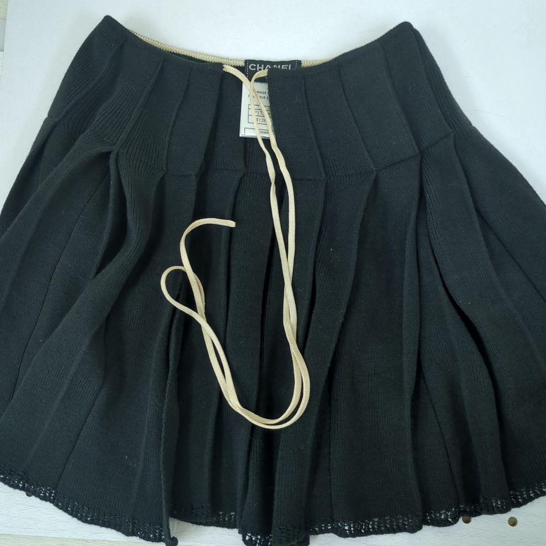 シャネル ケープ ブラック 95% コットン 5%シルク フランス製