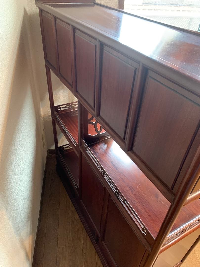 螺鈿細工 茶箪笥 シェルフ 茶棚 貝 古道具