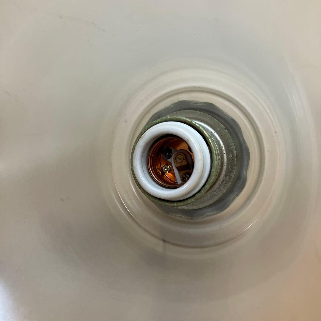 D-2 ⑨ 昭和レトロ フリル型 ガラスシェード ペンダントライト シーリング