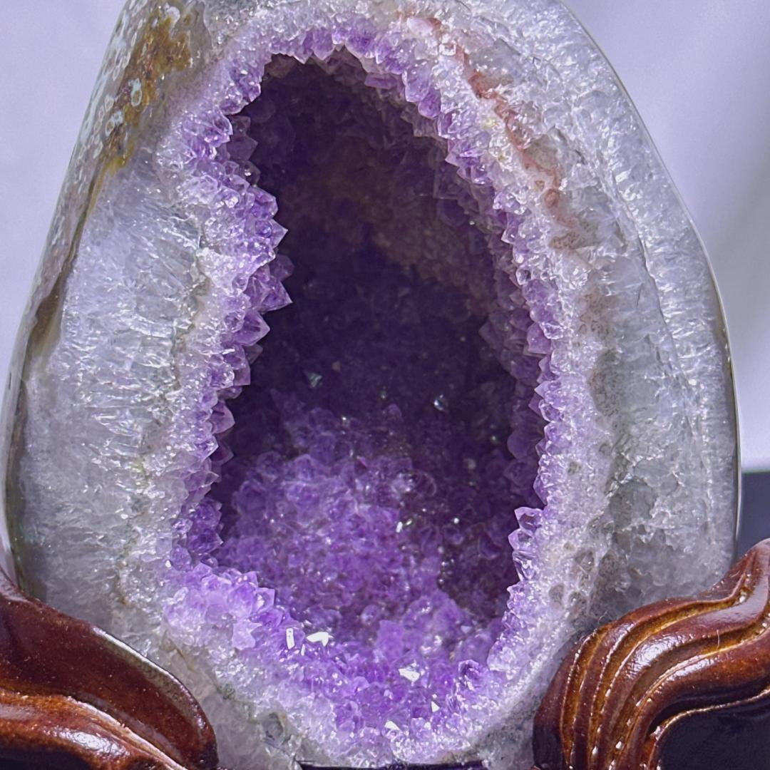 ウルグアイ産 アメジスト ドラゴンエッグ 原石 置物D.61