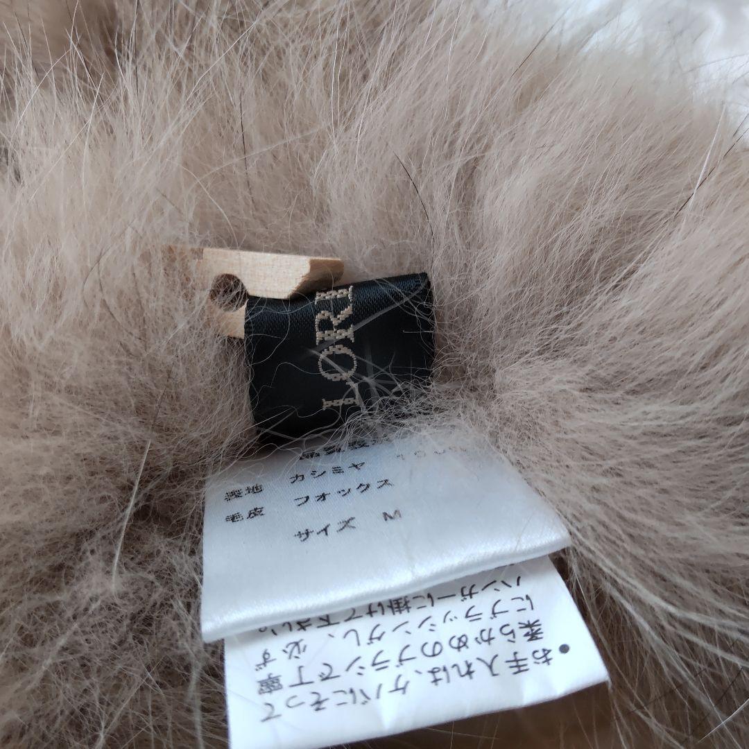 LORITTI ロリッティ　ポンチョ　カシミヤ　フォックス　フード付き　М