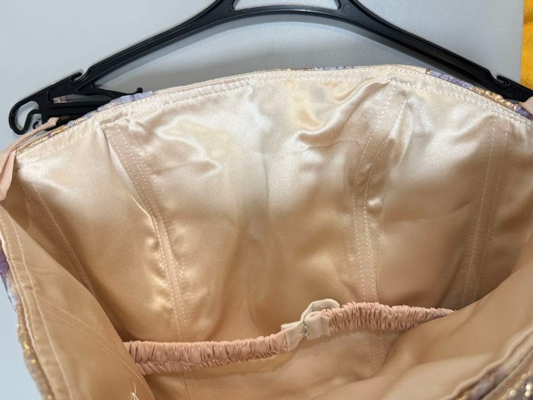 2way 総柄 ジャガード パフスリーブドレス（W299） ドレスプロダクション