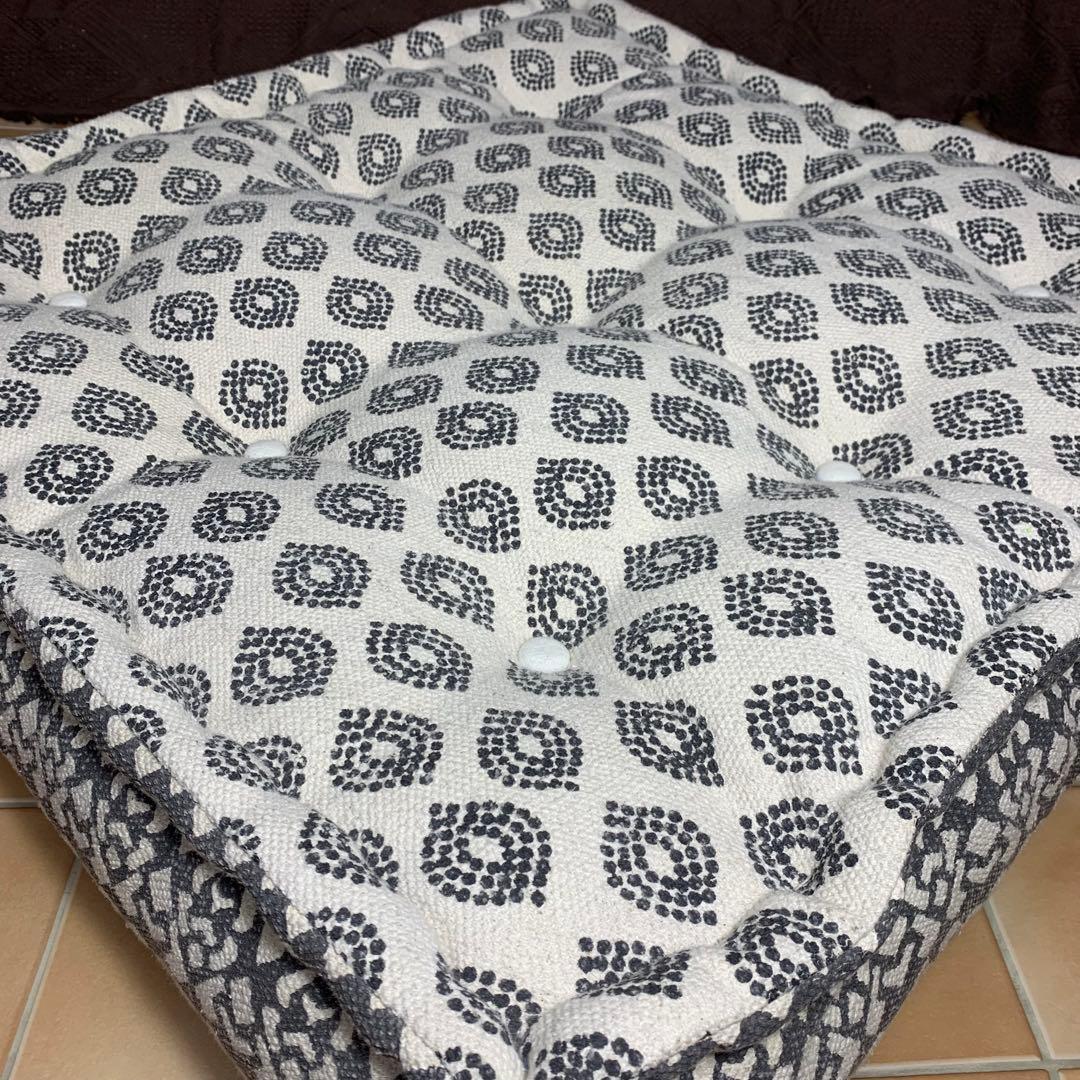 【美品】アデペシュ ブロックマルチソファ オットマン ホワイト