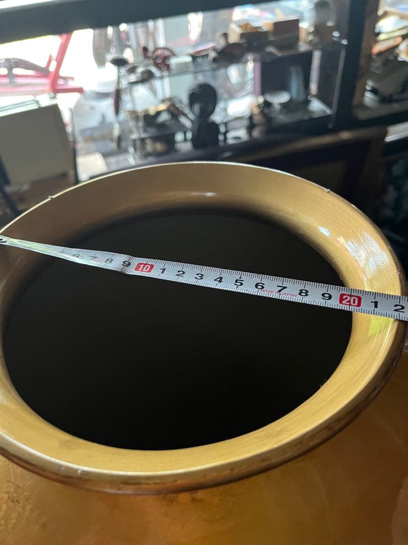 金箔の花瓶、特大花瓶、金箔花瓶、 高さ62センチ、金箔の麦の花瓶