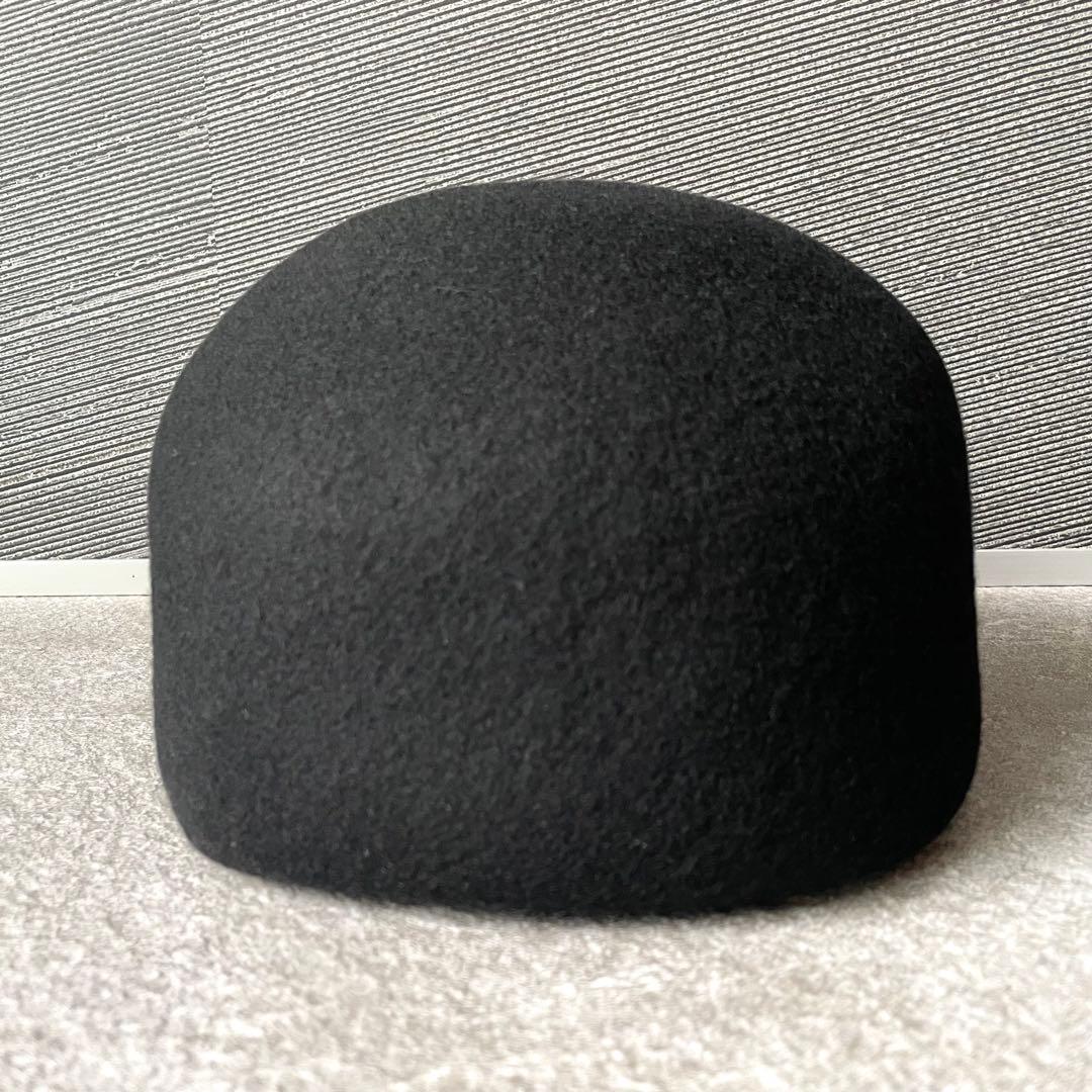 未使用級★セリーヌ　トリオンフ　フェルトキャップ　ウール　レディース　黒　57