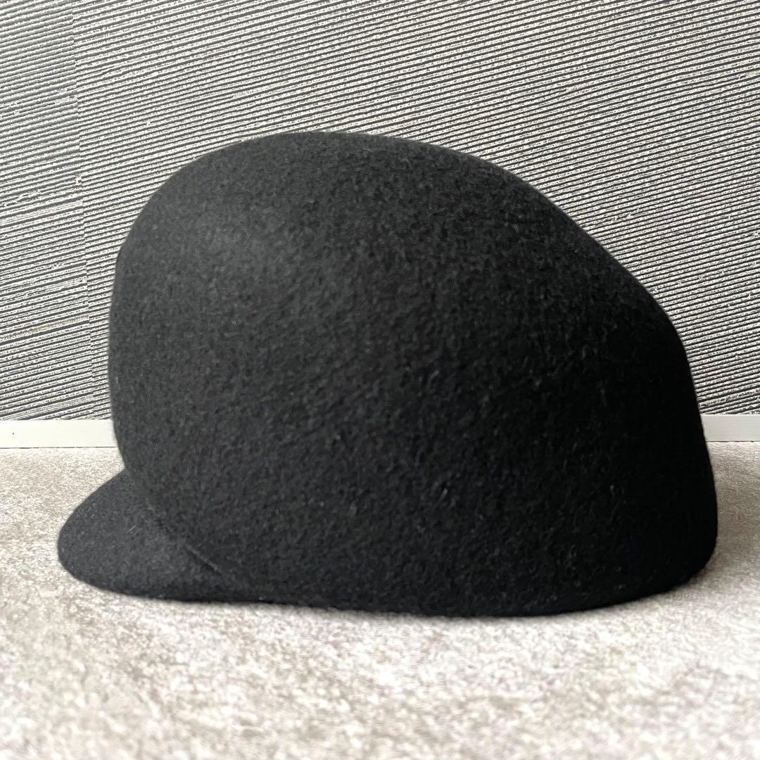 未使用級★セリーヌ　トリオンフ　フェルトキャップ　ウール　レディース　黒　57