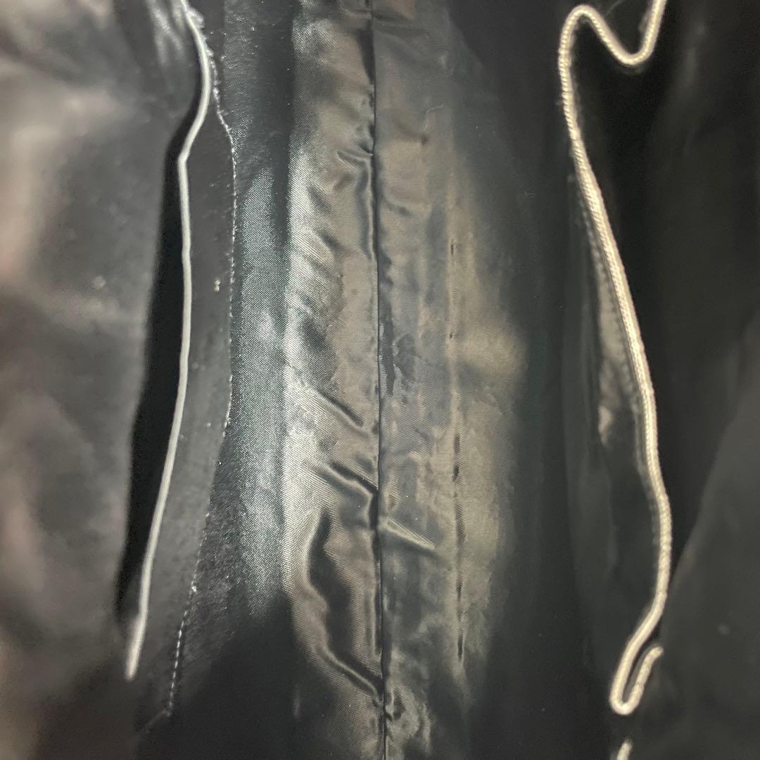 ビンテージ 黒 菊文様 ビーズバッグ 総ビーズ 和装バッグ 和装小物 YK072