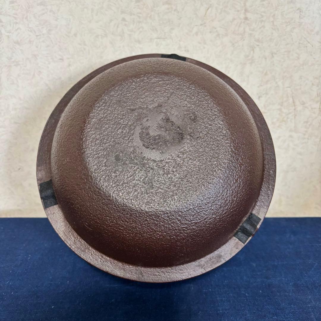 人間国宝敬典造 風炉 茶釜 唐銅鬼面風炉釜 野々田電熱器 敷板 茶道具お点前道具
