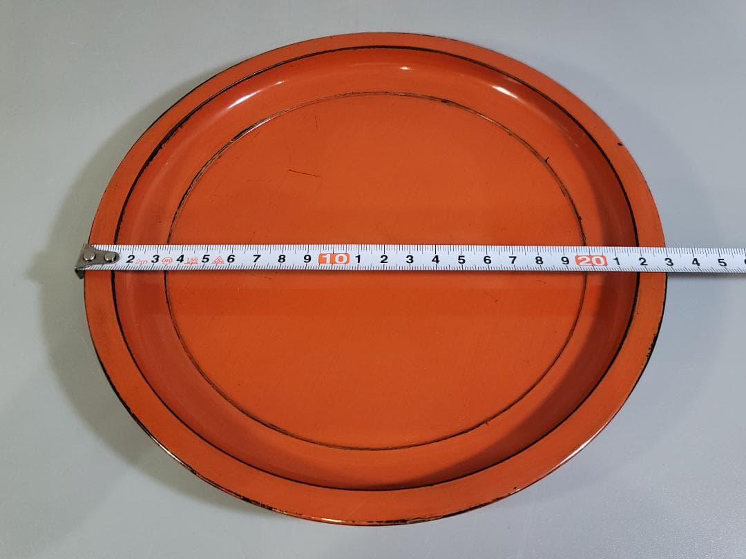 根来塗 丸盆 時代物 古美術 DT242