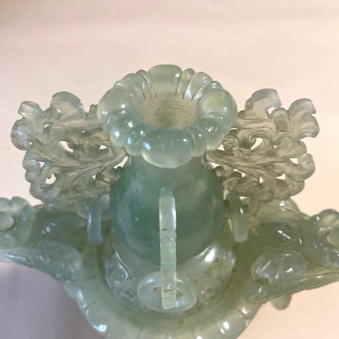 中国の翡翠の香炉　骨董品