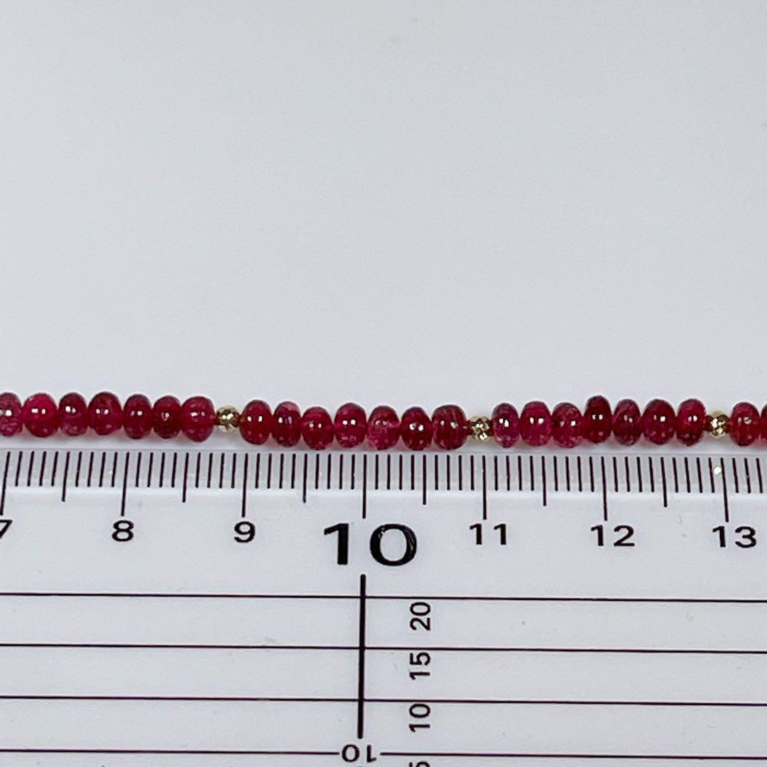 k182ミリミラーボール入りレットスピネルネックレスNO25-1345