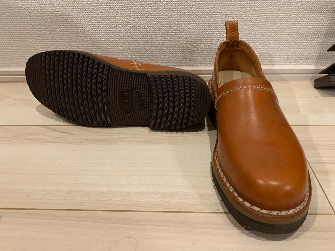 未使用/vernacolo バケッタレザー製スリッポン39/ベルナーコロ ヌメ革